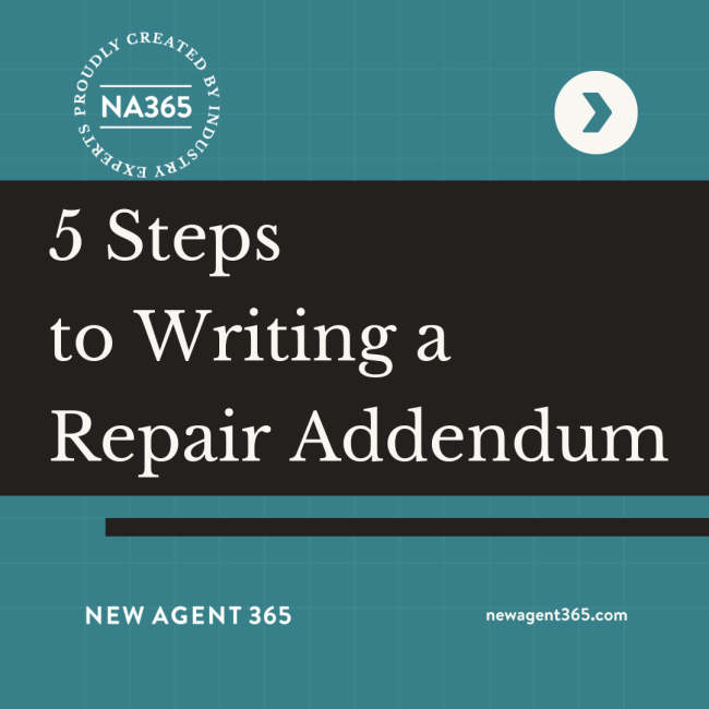 5 steps to writing a repair request addendum to a seller. Write a repair addendum.