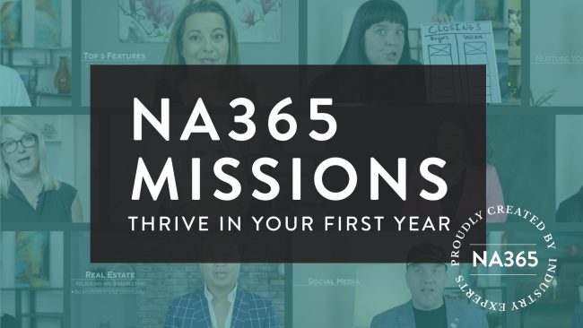 NA365 (New Agent 365) 12 week course on how to start a real estate business. For new real estate agents with 2 years of experience or less.